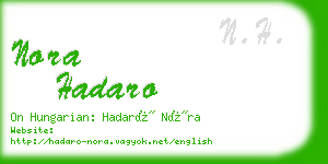 nora hadaro business card